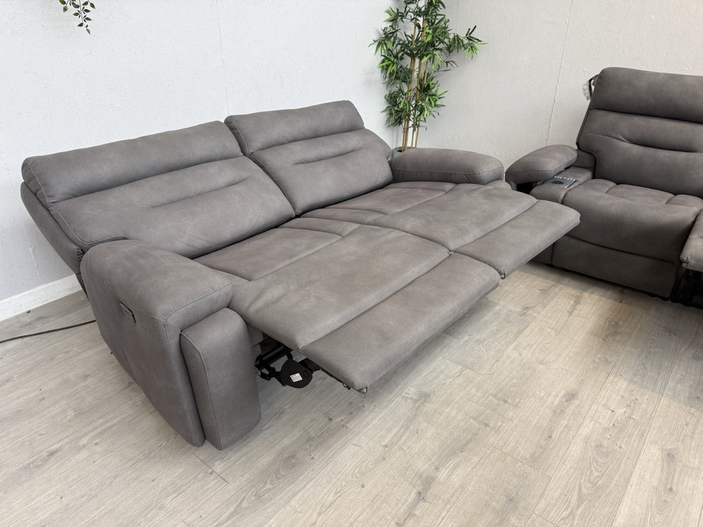 Furniture Village CINEMAX 3 Seater + 2 Seater Power Recliner Media Sofa Set.