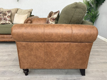 CHATSWORTH Farmhouse Style Fabric 2 Seater Sofa + Love Chair Set RRP £3390