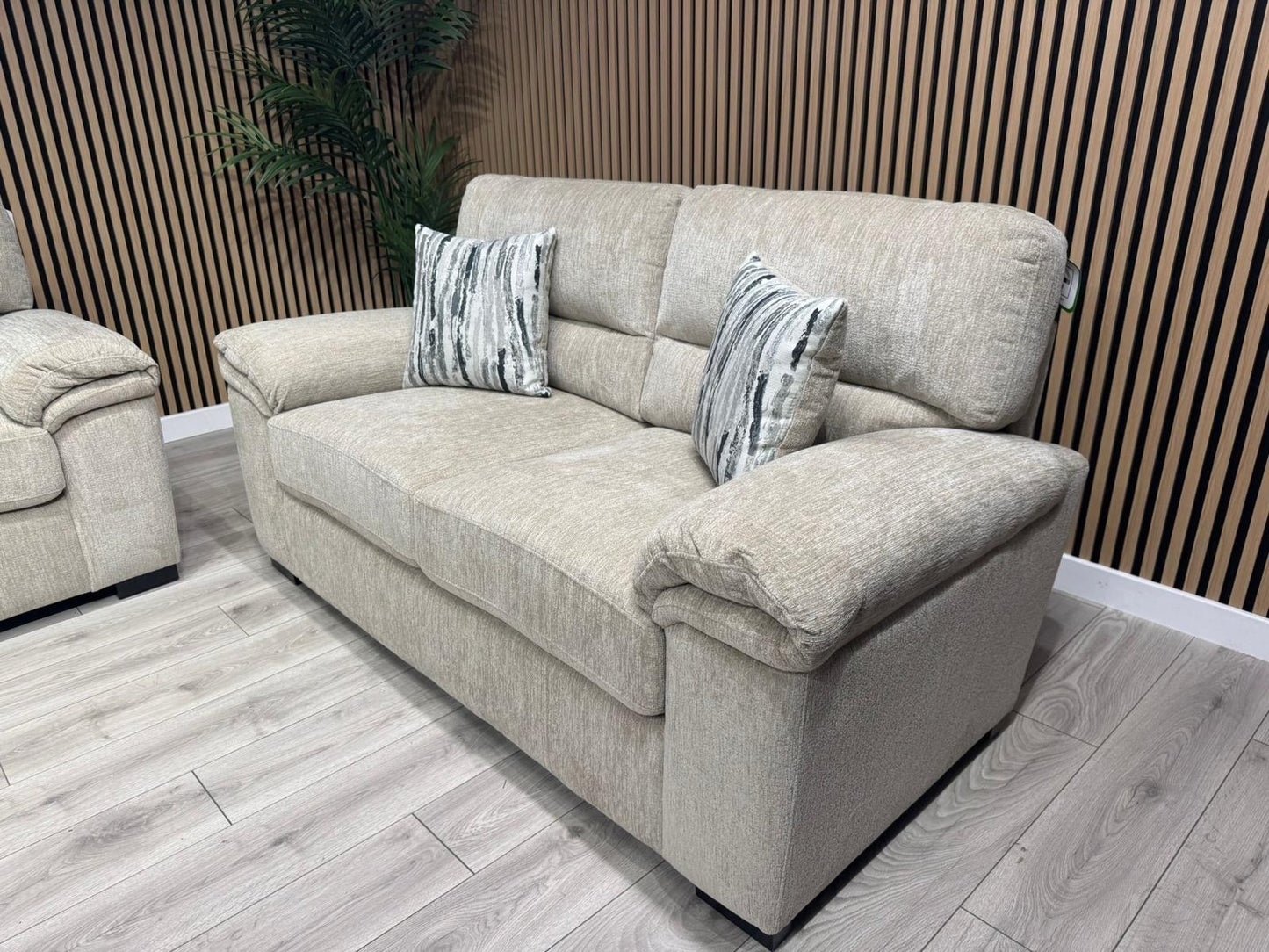 DFS Sample - DEXTER 3 Seater + 2 Seater Sofa Set, Formal Back - RRP £1,898