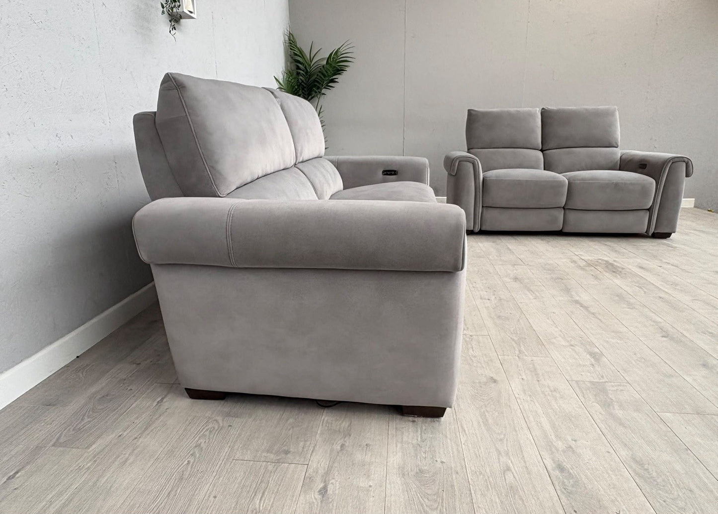 Furniture Village NIXON Fabric 3+2 Seater Power Recliner Sofa Set - RRP £2,290