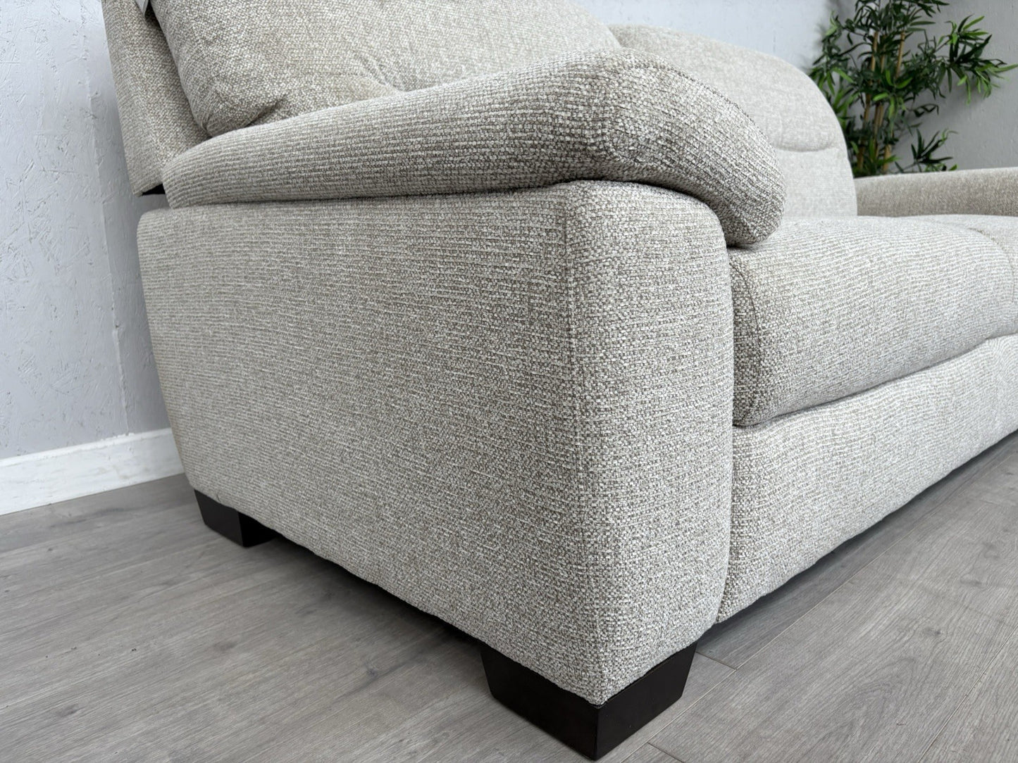 Furniture Village HETTY Fabric 2 x 3 Seater Sofa Set + Footstool- RRP £2,385