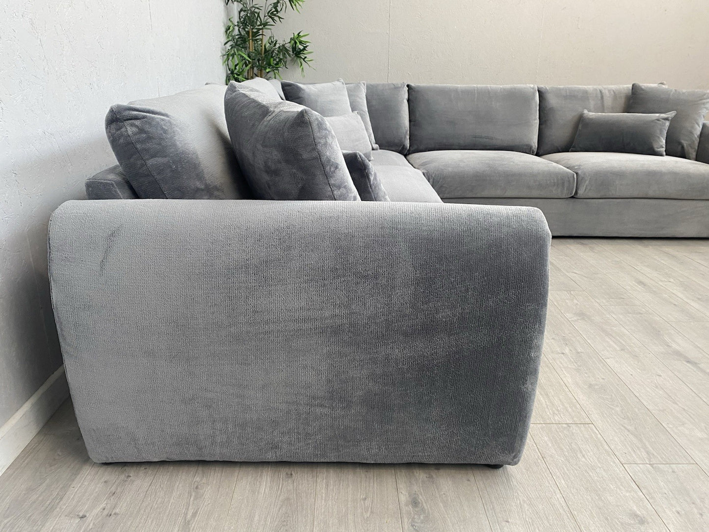 Sofology - MARBLE ARCH Style Fabric Large 2 Corner 2 Sofa, Grey - RRP £3,999