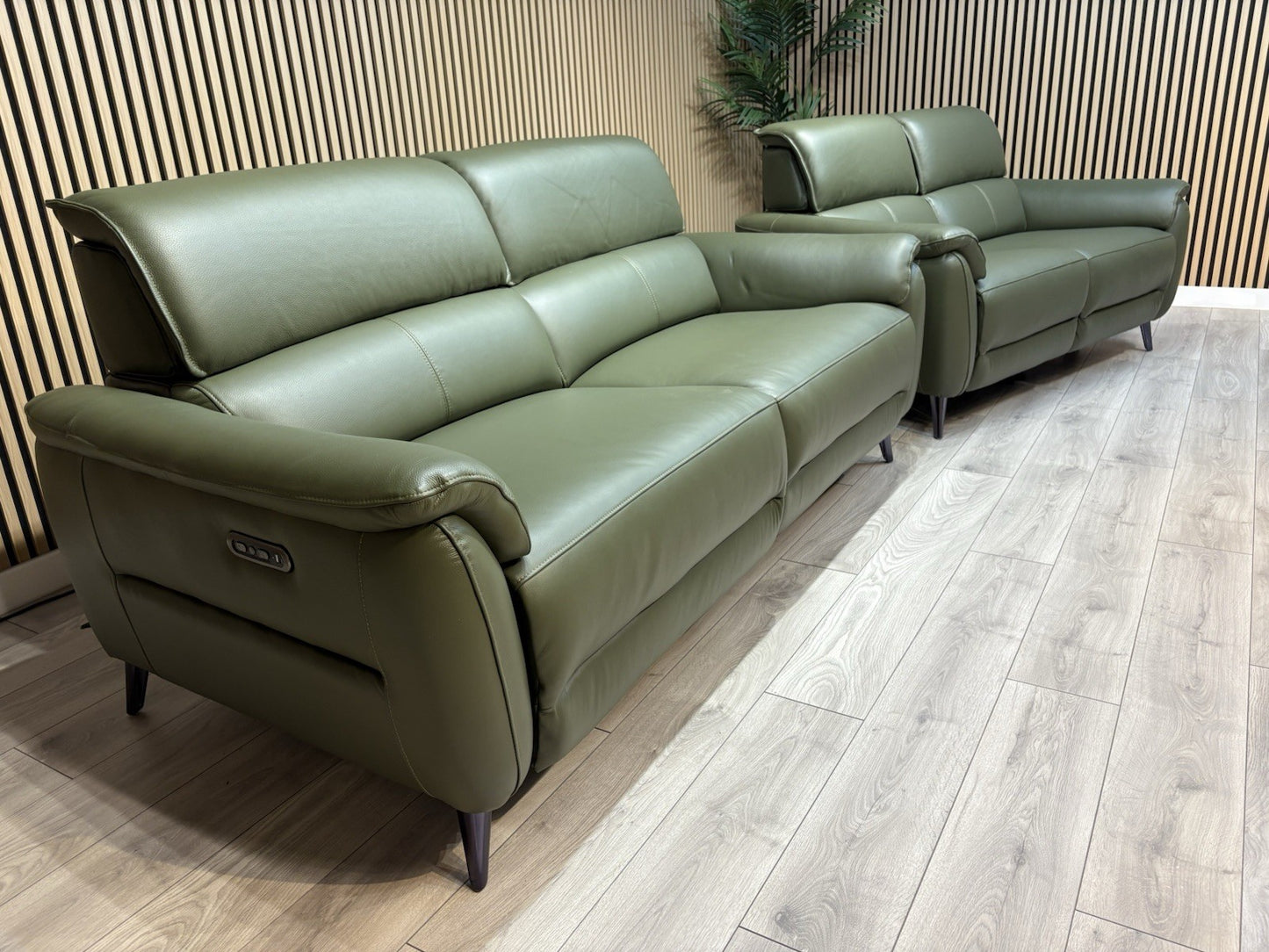 Furniture Village JUDE Style Leather 3 + 2 Seater Power Sofa Set - RRP £4,690