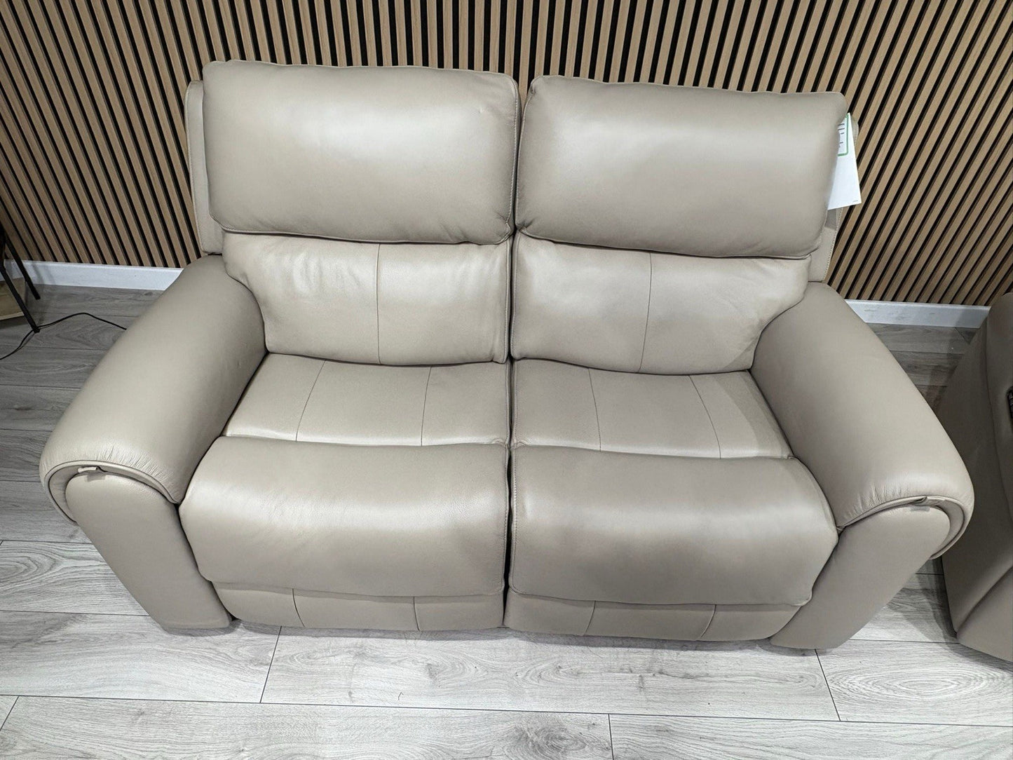 Oak FurnitureLand - EZRA Leather 2 x 2 Seater Power Recliner Sofa Set. RRP £5000