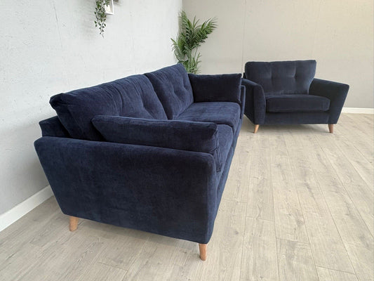 Dunelm - Peyton Grand Fabric 4 Seater Sofa + Love Chair / Armchair  - RRP £2,428