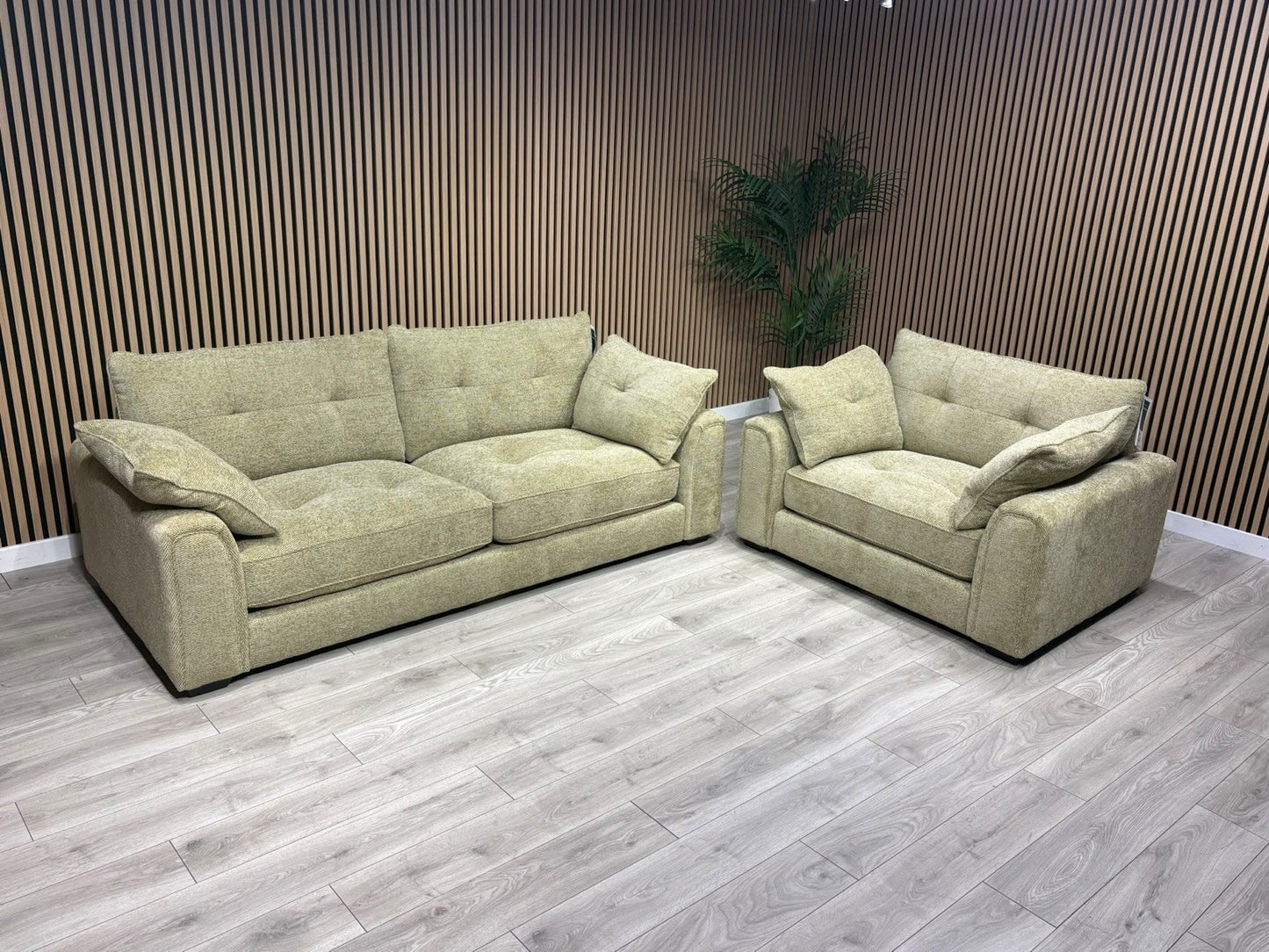 Davina Fabric Large 3 Seater Sofa + Love Chair Set - RRP £2698