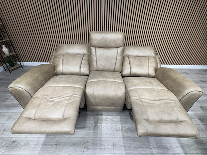 DFS 3 Seater + 2 Seater Fabric Power Recliner Sofa Set - RRP £3698