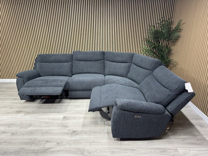 ScS - MAVERICK Fabric Modular Corner Sofa, Power Recliners - RRP £2,799