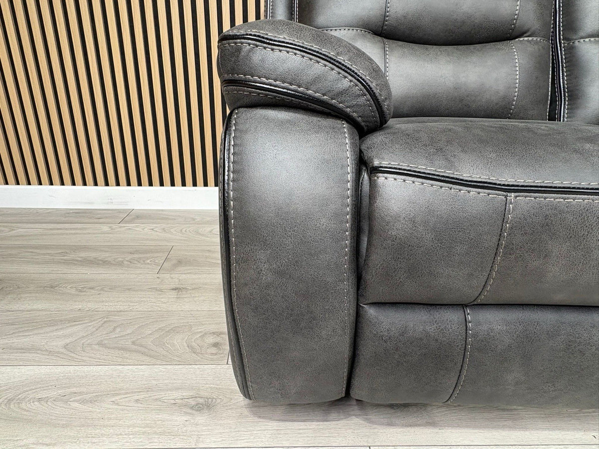 DFS Vinson Fabric 3+2 Seater Power Recliner Sofa Set + Console  - RRP £3899