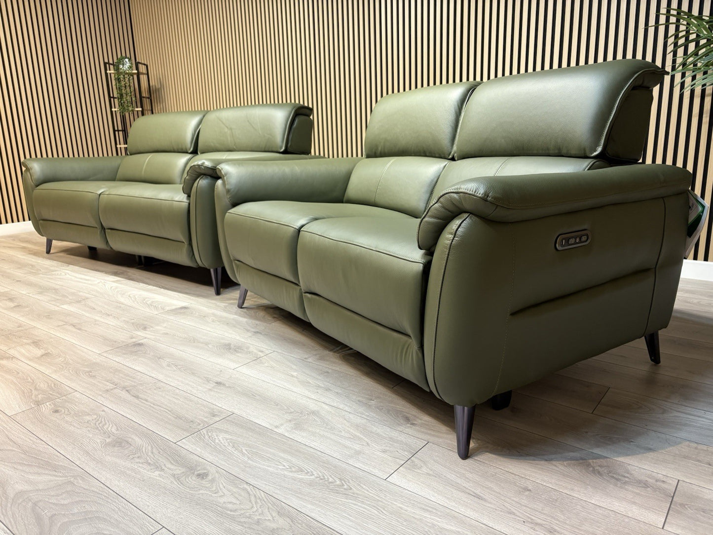Furniture Village JUDE Style Leather 3 + 2 Seater Power Sofa Set - RRP £4,690
