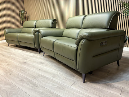 Furniture Village JUDE Style Leather 3 + 2 Seater Power Sofa Set - RRP £4,690