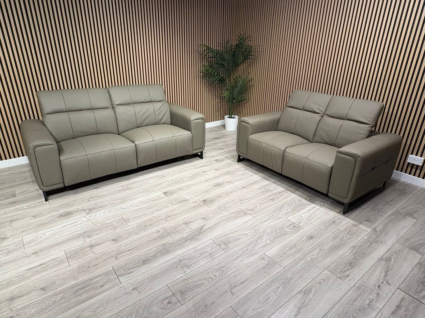 MARELLA 3 Seater + 2 Seater Power Recliner Leather Sofa Set RRP £4399