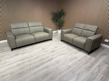 MARELLA 3 Seater + 2 Seater Power Recliner Leather Sofa Set RRP £4399
