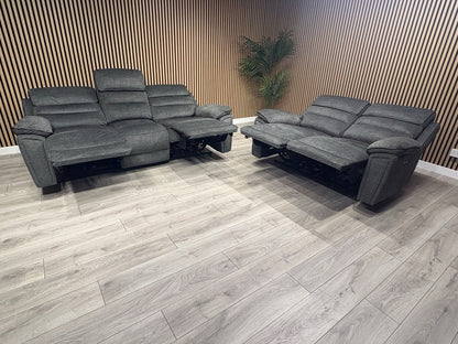 DFS New Lawson Power Recliner 3+2 Seater Sofa Set + Fold Down Table - RRP £2498