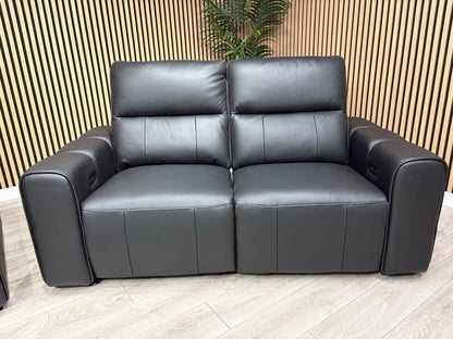 DFS Sample Bellagio Leather 3 Seater + 2 Seater Sofa Set, Power Recliners RRP: £3840
