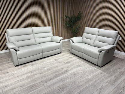 TREND Leather 3 + 2 Seater Power Sofa Set - RRP £4595