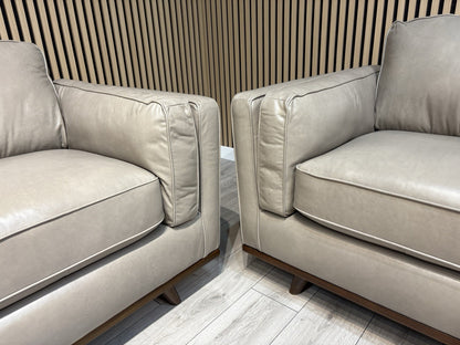 John Lewis Sample VALENCIA 3 Seater + 2 Seater Leather Sofa Set - RRP £4,398