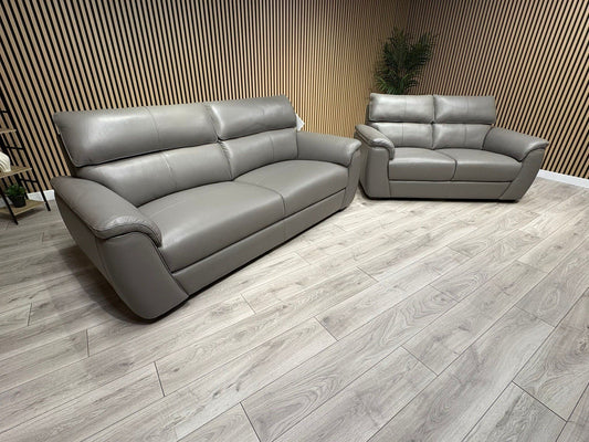 MISSOURI Style Leather 3 Seater + 2 Seater Sofa Set - RRP £3,190