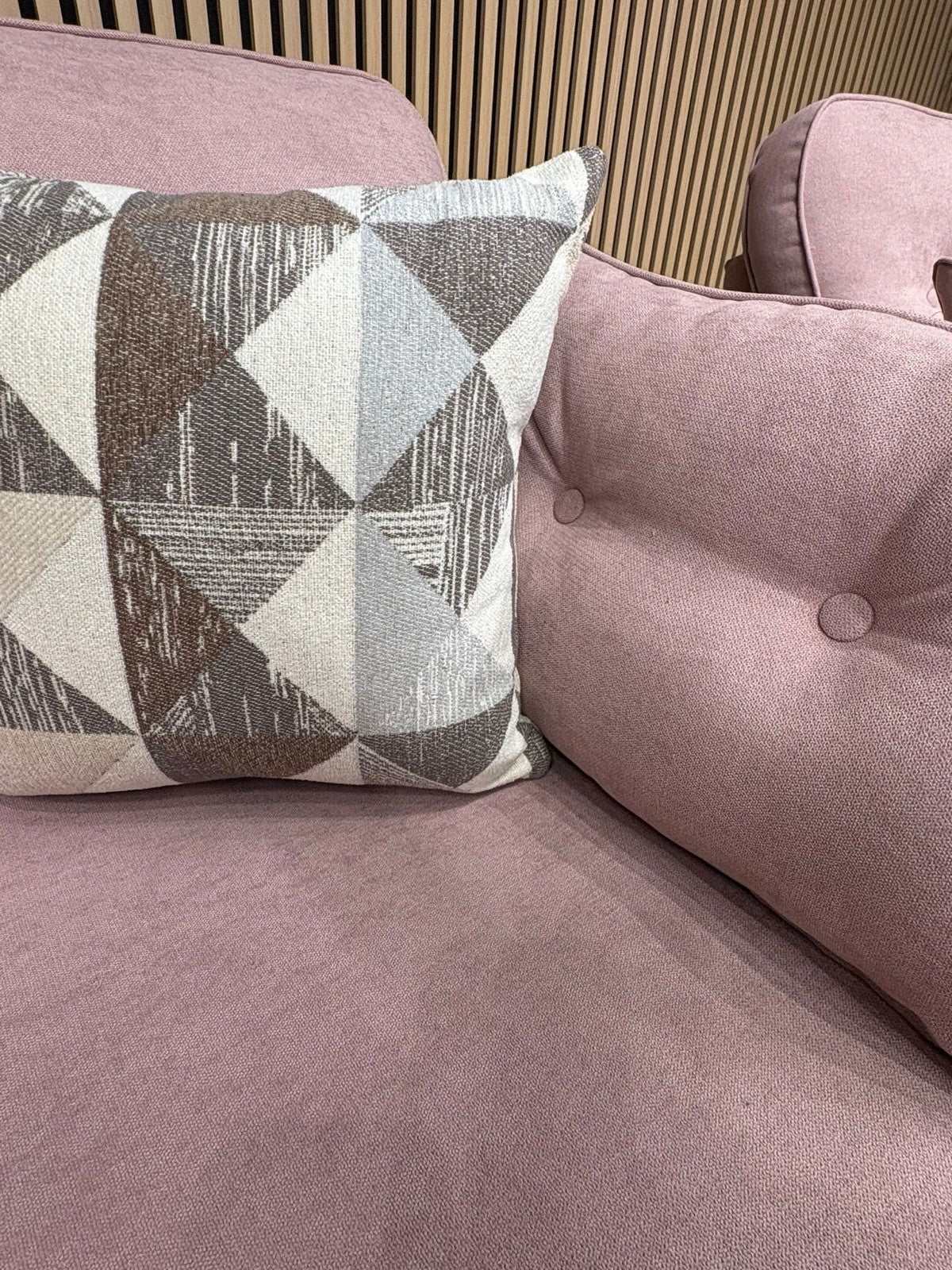 DFS - Zinc 3 & 2 Fabric Seater Sofa Set RRP £1799 Pink