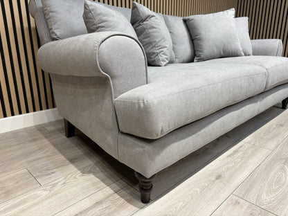 Laura Ashley LYNDEN Style Fabric 3 Seater + 2 Seater Sofa Set, Grey - RRP £2,500
