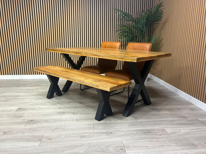 Next Sample - Cuba Mango Wood Dining Set, Different Combinations Available