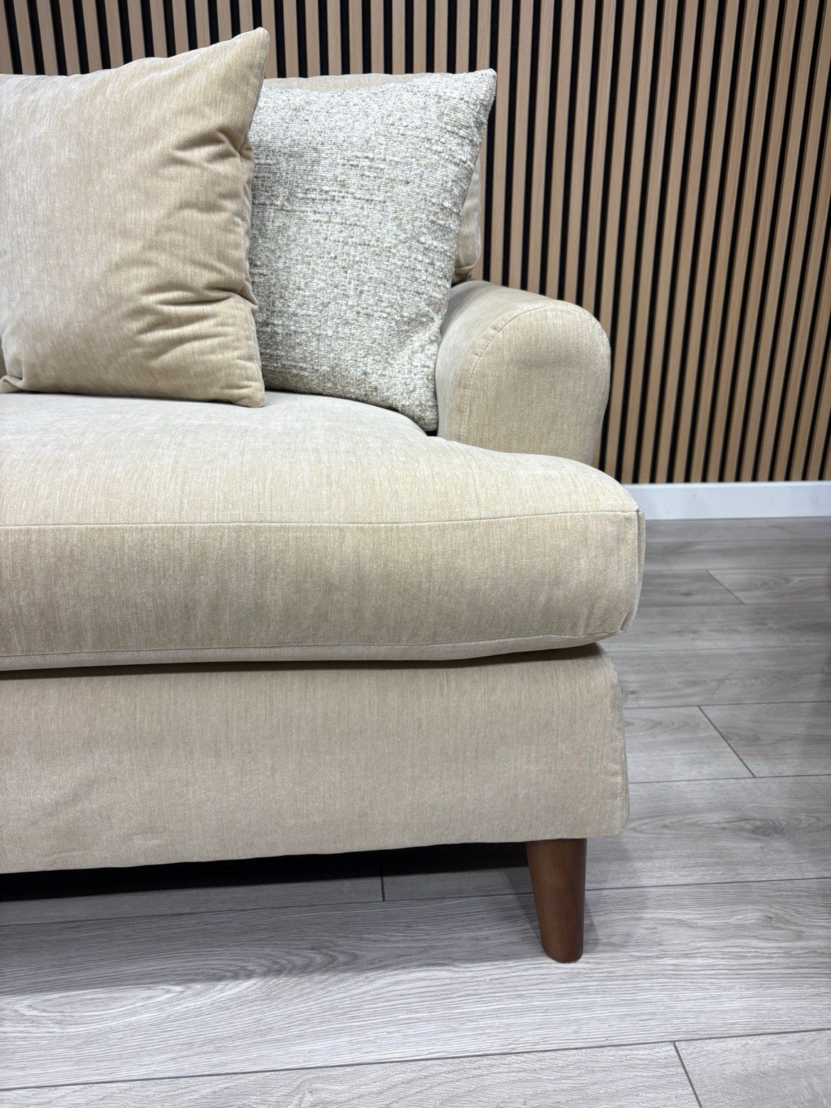Furniture Village JACKSON Fabric Velvet 4 Seater Sofa + Armchair - RRP £1,840