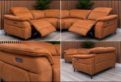 Furniture Village MOET Style Fabric RHF Power Recliner Corner Sofa - RRP £4,295
