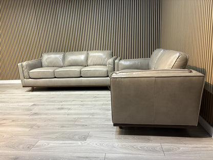 John Lewis Sample VALENCIA 3 Seater + 2 Seater Leather Sofa Set - RRP £4,398