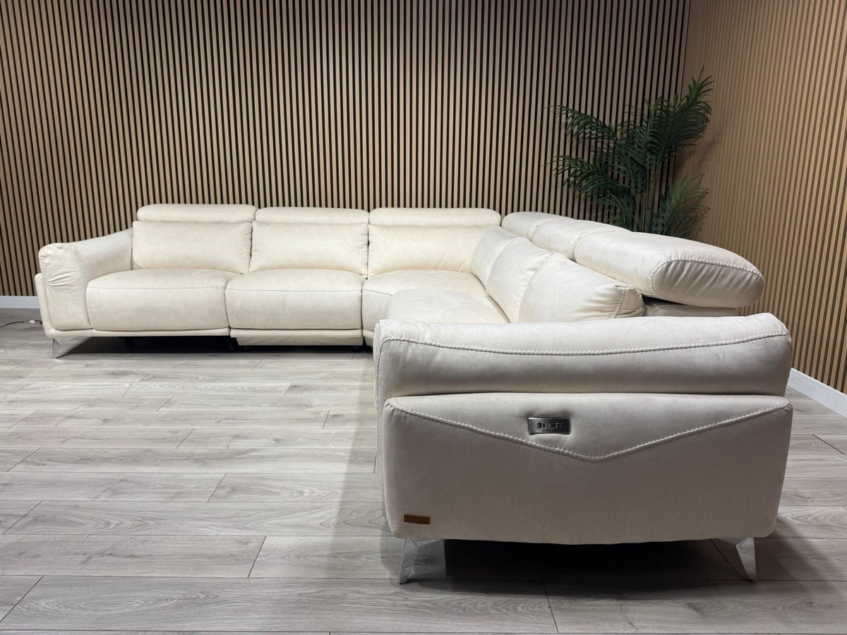 ScS GATTOLINO Fabric Power Recliner Corner Sofa, Manual Head Tilt - RRP £2,999