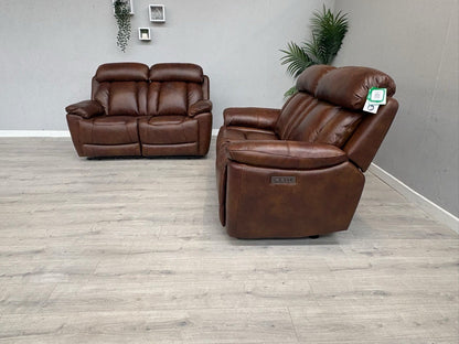 DFS Bravado Leather 2+2 Seater Power Recliner Sofa Set - RRP £3798