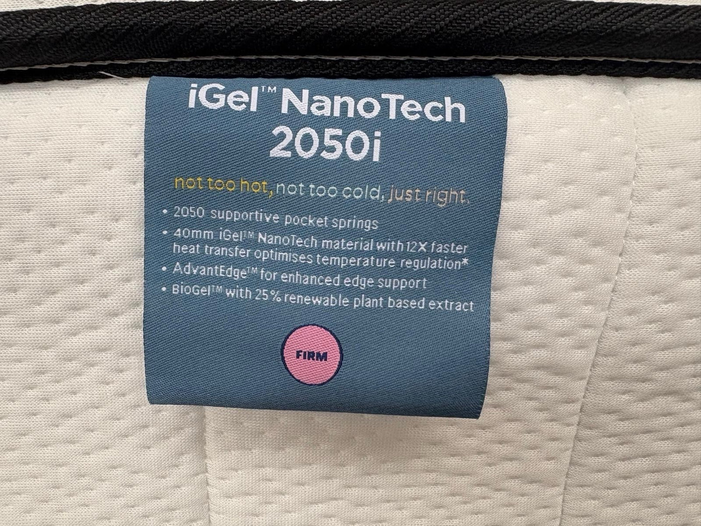 IGEL Nanotech 2050i 4ft 6 Double Mattress, Firm - RRP £1,099