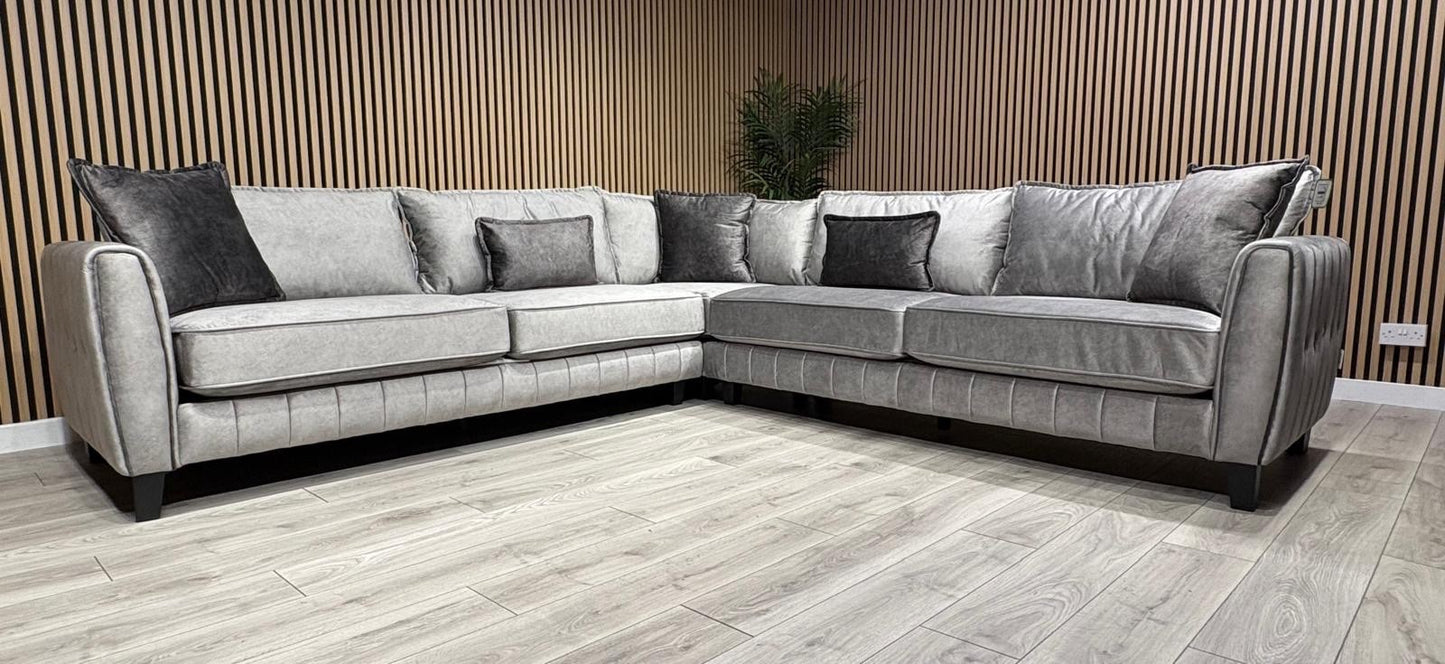 DFS - Cherished Fabric Corner Sofa, Formal Back - RRP: 2399