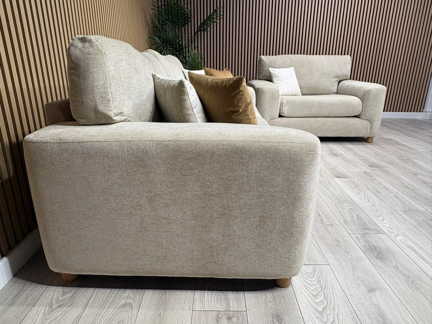 DFS Sample Enzo Fabric 3 Seater Sofa + Love Chair Set RRP £2599
