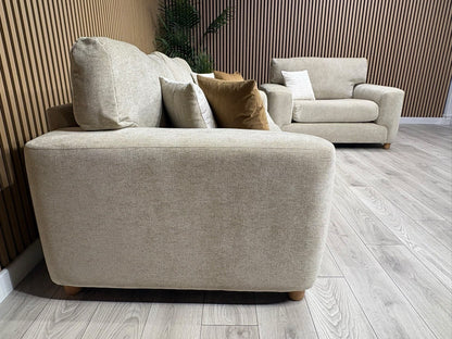 DFS Sample Enzo Fabric 3 Seater Sofa + Love Chair Set RRP £2599