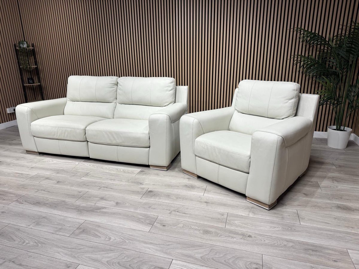 ScS Sisi Italia LUCCA Leather Power Recliner Sofa + Armchair Set - RRP £4298