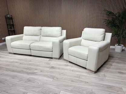 ScS Sisi Italia LUCCA Leather Power Recliner Sofa + Armchair Set - RRP £4298