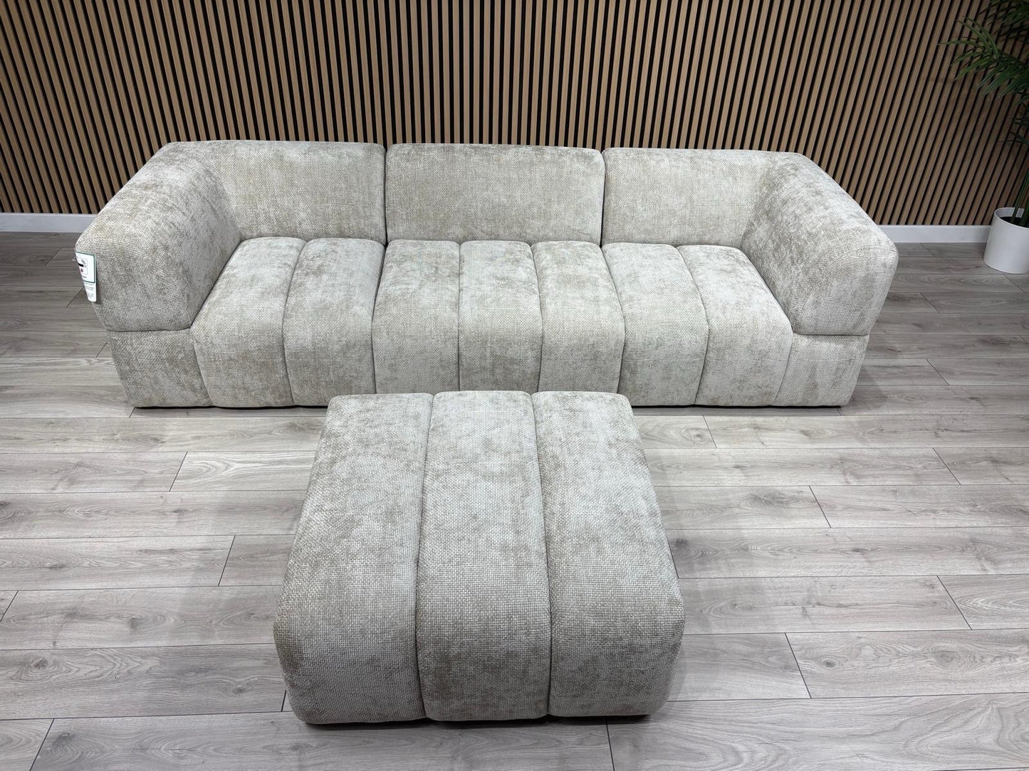 Taskers KIRWIN Large Fabric 3 Seater Sofa + Footstool - RRP £2,999