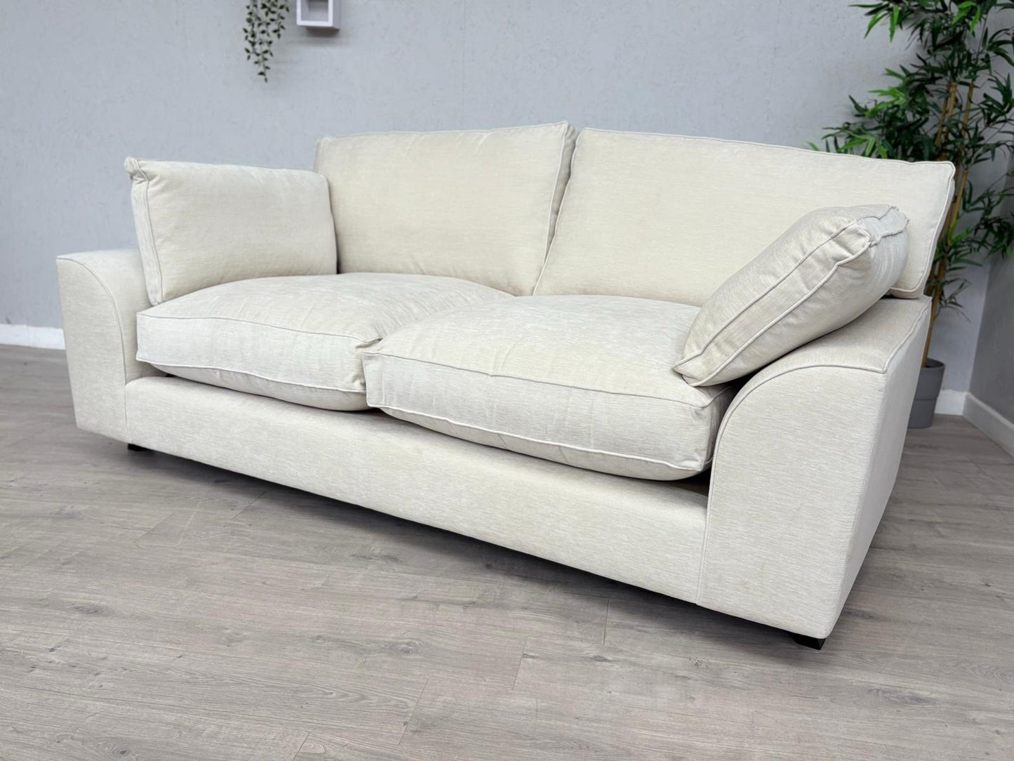 NEXT - STAMFORD Large 3 Seater Grand Sit Sofa, Fine Chenille Oyster - RRP £1,450