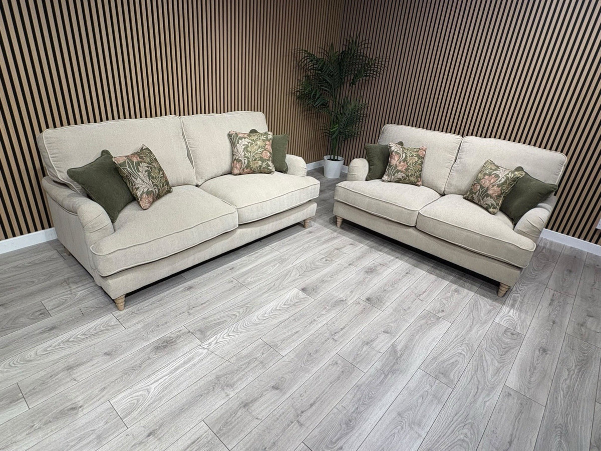 Laura Ashley HERITAGE Style Fabric 3 Seater + 2 Seater Sofa Set - RRP £3,500