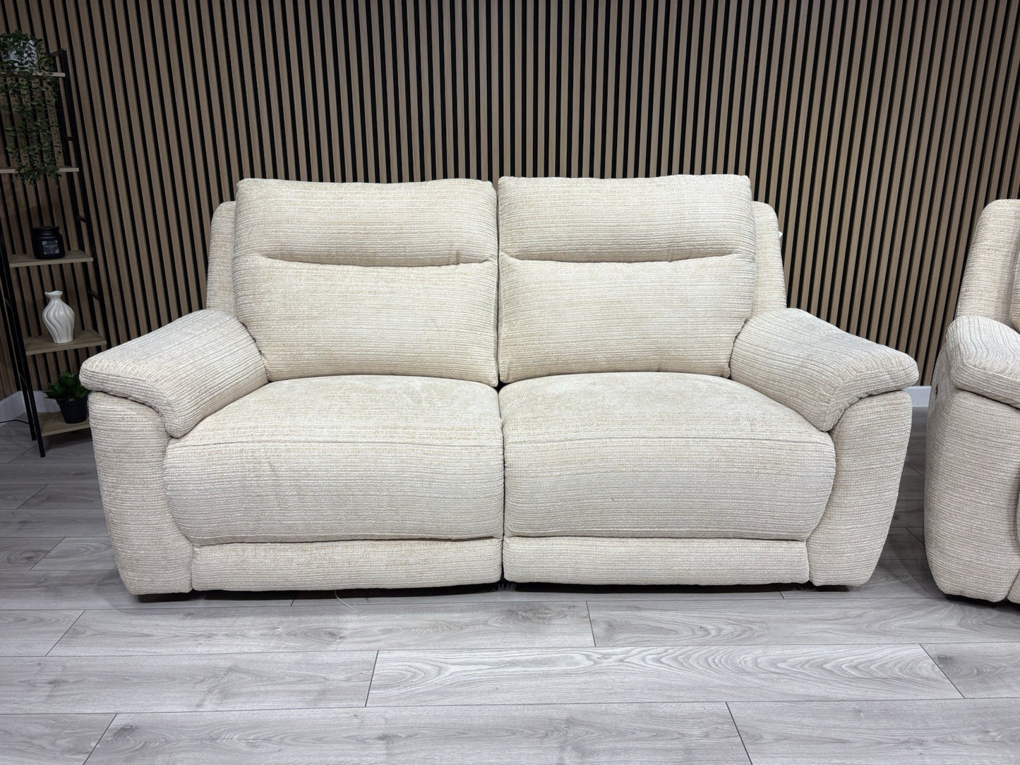NAVONA 3 Seater + 2 Seater Fabric Sofa Set, Power Recliners - RRP £3,298