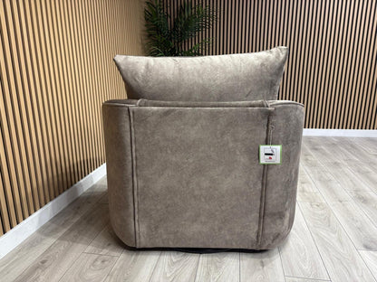 DFS - CHERISHED Style Fabric Swivel Armchair, Formal Back - RRP £949