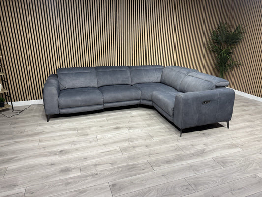 Furniture Village EZRA Fabric RHF Double Power Recliner Corner Sofa - RRP £3,295