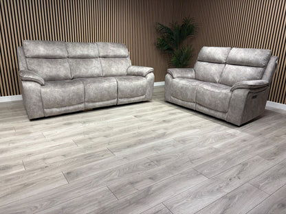 Furniture Village Fabric Power Recliner 3 Seater + 2 Seater Sofa Set - RRP £2590