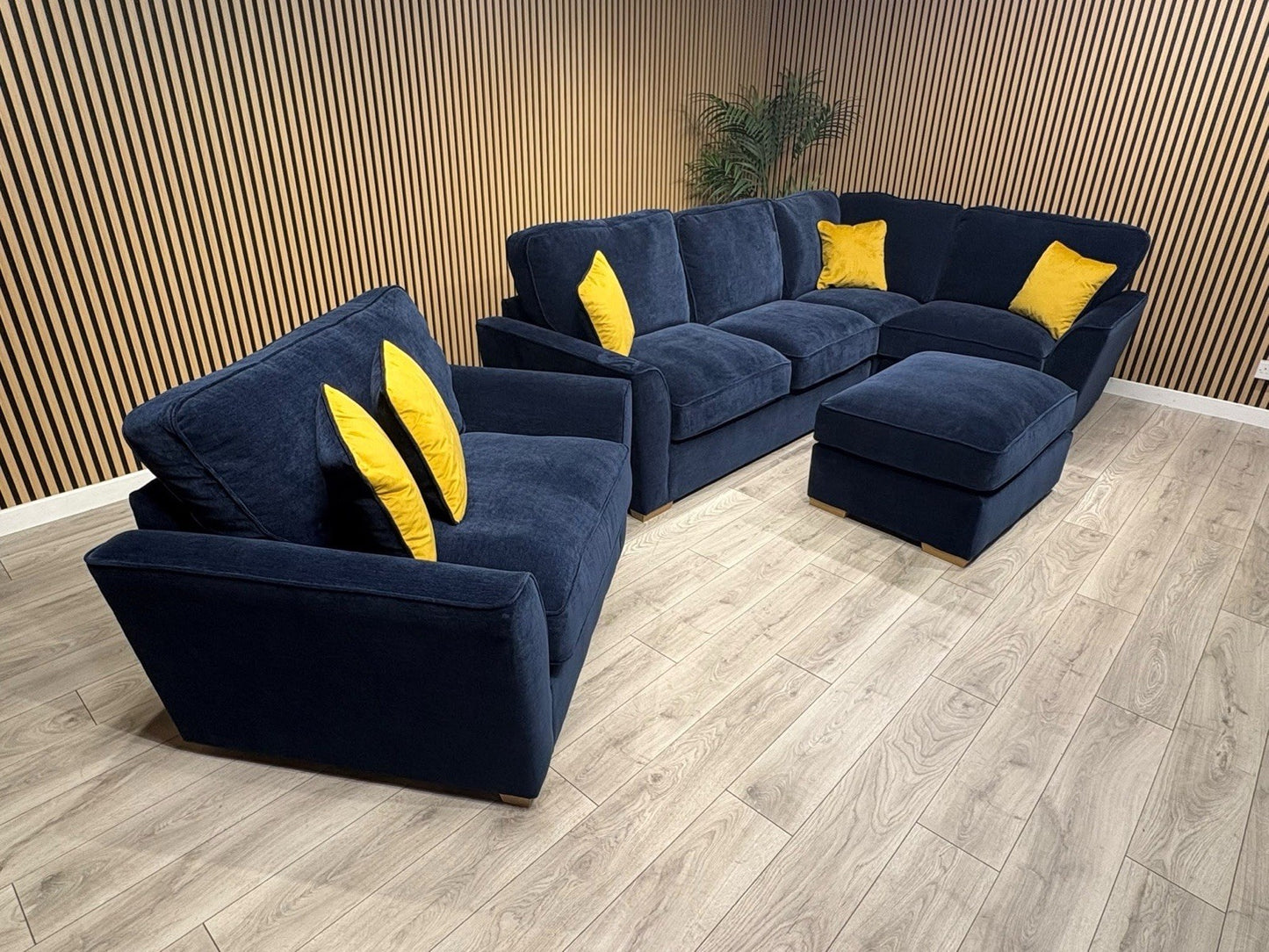 Furniture Village New Legend Corner + Footstool + Love Chair Set