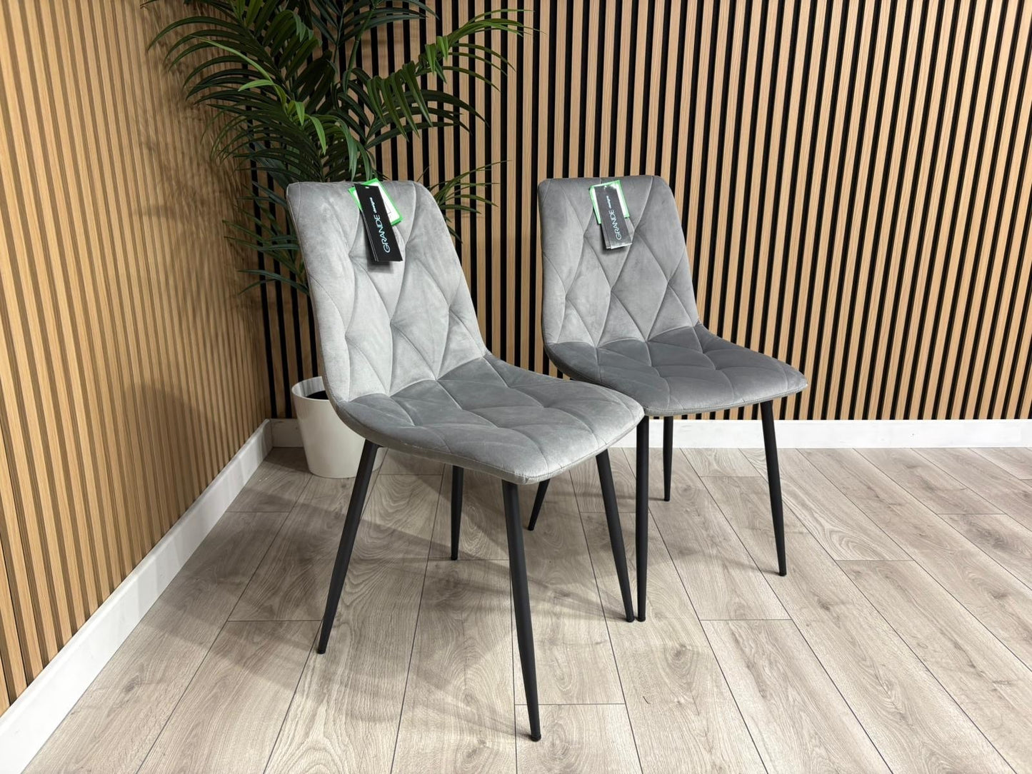 NEXT Sample - Brushed velvet dining chairs