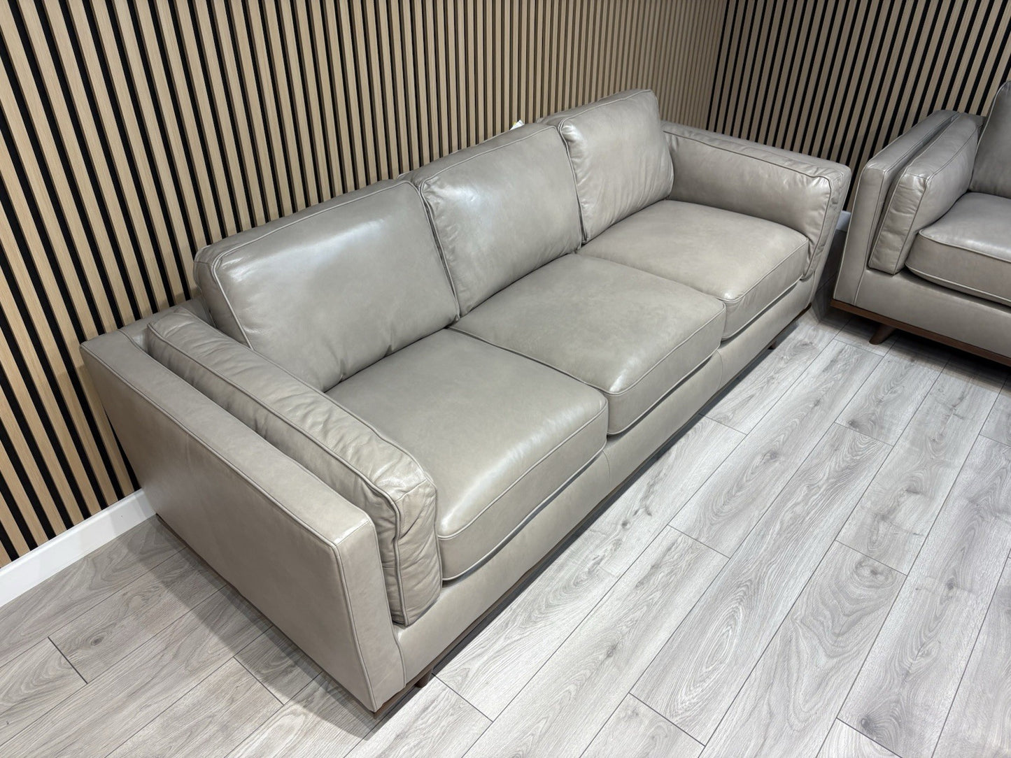 John Lewis Sample VALENCIA 3 Seater + 2 Seater Leather Sofa Set - RRP £4,398