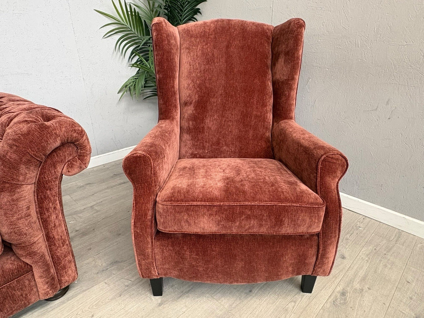 Victoria Fabric 4 Seater Sofa + Wingback Chair Set - RRP £3598