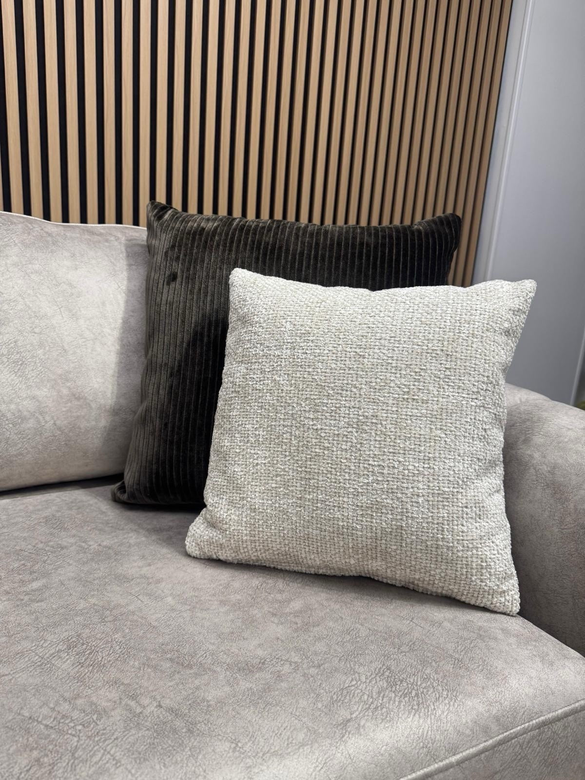 DEVINE Glamour Large Fabric 2 Corner 2 Sofa, Gemini Silver - RRP £2,895