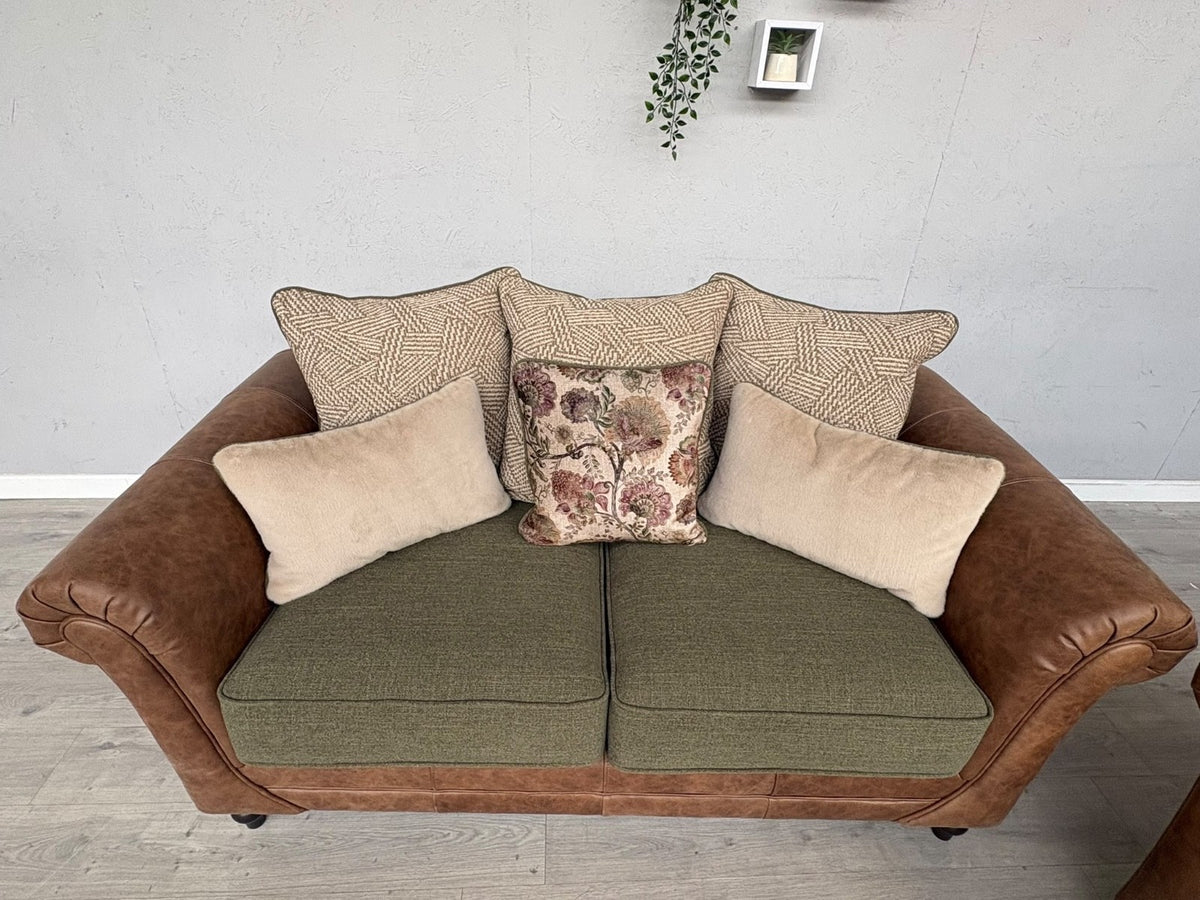 CHATSWORTH Farmhouse Style Fabric 2 Seater Sofa + Love Chair Set RRP £3390