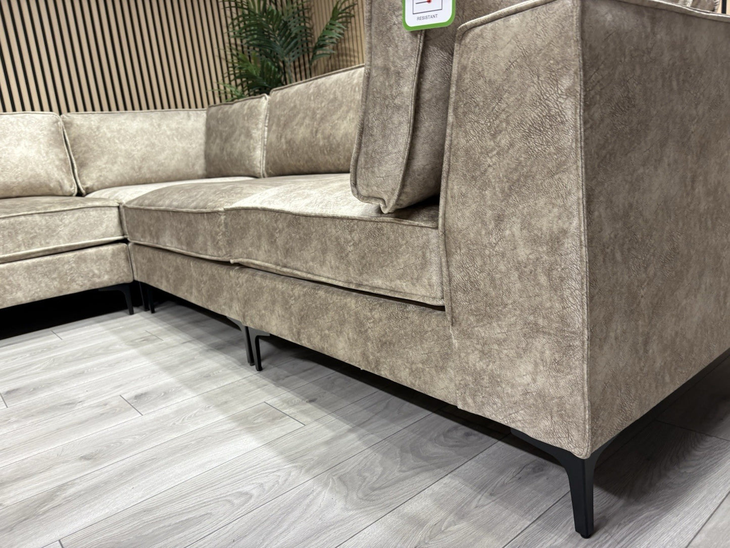 ELIJAH Modular Premium Fabric Corner Sofa, Mink - RRP £3,799